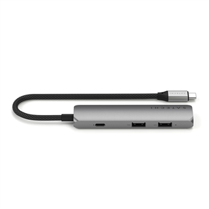 Satechi 4-in-1 USB-C Slim Multiport Adapter 4K, hall - USB hub