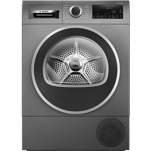 Bosch Series 6, heat pump, 9 kg, depth 61.3 cm, grey - Clothes dryer