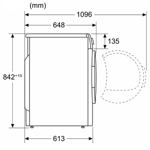 Bosch Seeria 6, soojuspump, 9 kg, sügavus 61.3 cm, hall - Pesukuivati