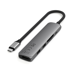 Satechi 6-in-1 USB-C Slim Multiport Adapter, hall - USB hub