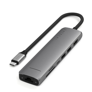 Satechi 7-in-1 USB-C Slim Multiport Adapter with Ethernet, hall - USB hub ST-P7SM