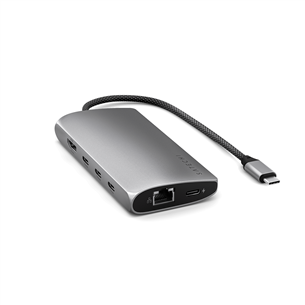 Satechi USB-C Multiport Adapter 8K With Ethernet V3, серый - USB-хаб