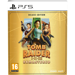 Tomb Raider I-III Remastered Deluxe Edition, PlayStation 5 - Игра 5056635609878