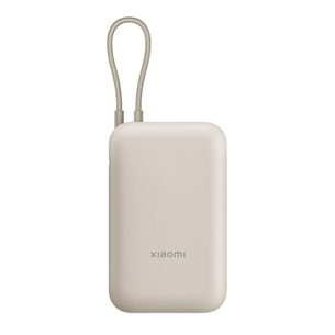 Xiaomi Power Bank, integrated cable, 10000 mAh, tan - Power bank BHR9072GL