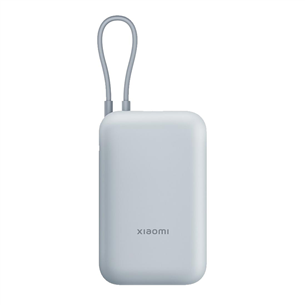 Xiaomi Power Bank, integreeritud kaabel, 10000 mAh, helesinine - Akupank