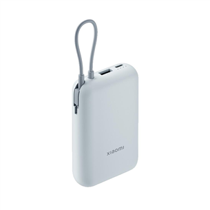 Xiaomi Power Bank, integreeritud kaabel, 10000 mAh, helesinine - Akupank