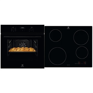 Electrolux 600 SteamBake, 65 L, must - Integreeritav ahi + induktsioonpliitiplaat EOD5H70BZ+LIB60420CK