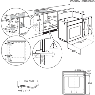 AEG AssistedCooking 8000, 71 L, must - Integreeritav ahi + induktsioonpliidiplaat