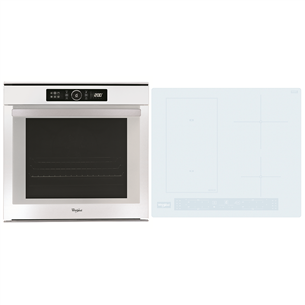 Whirlpool, 73 L, white - Built-in oven + induction hob AKZM8480WH+WLB4560NE