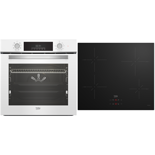 Beko, Beyond, 72 L, black - Built-in oven + induction hob BBIM14300WMS+HII6440