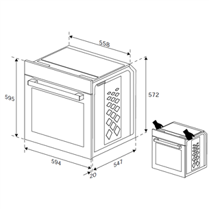 Beko, Beyond, 72 L, must - Integreeritav ahi + induktsioonpliitiplaat