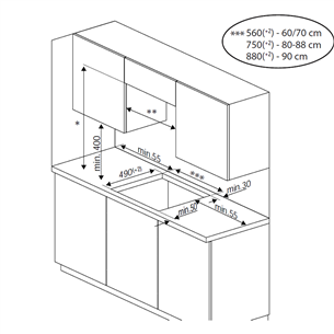 Beko, Beyond, 72 L, must - Integreeritav ahi + induktsioonpliitiplaat