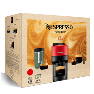 Krups Nespresso Vertuo Pop, punane - Kapselkohvimasin