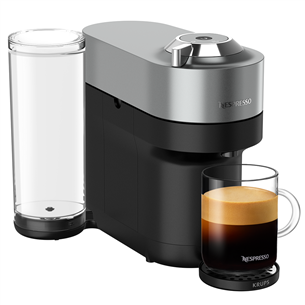 Krups Nespresso Vertuo Pop+, титановый - Капсульная кофеварка XN930T10