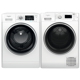 Whirlpool, 9 kg + 9 kg - Washing machine + dryer