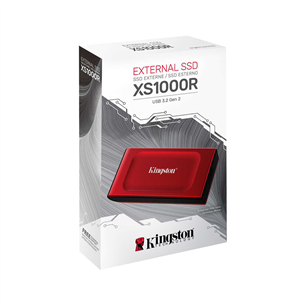 Kingston XS1000, 1 TB, punane - Väline SSD