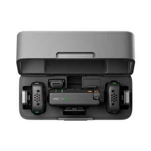 Dji Mic Mini, 2 TX + 1 RX + Charging Case, must - Juhtmevaba mikrofon