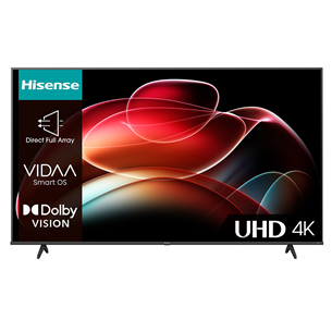 Hisense A6K, 55'', Ultra HD, LED LCD, feet stand, black - TV