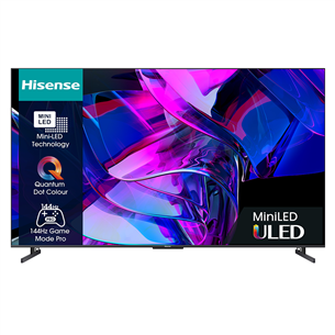 Hisense U7KQ, 85'', Ultra HD, Mini LED, black - TV 85U7KQ