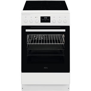 AEG 6000 SteamBake, 58 L, valge - Keraamiline pliit CCB56491BW