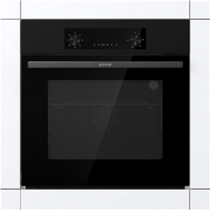 Gorenje, 61 L, black - Built-in oven