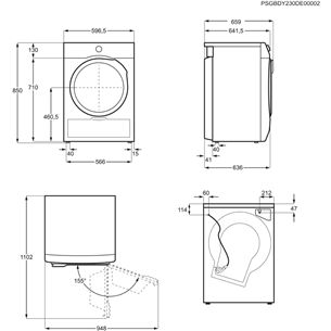 Electrolux 600 GentleCare, 9 kg, depth 63.6 cm - Clothes dryer