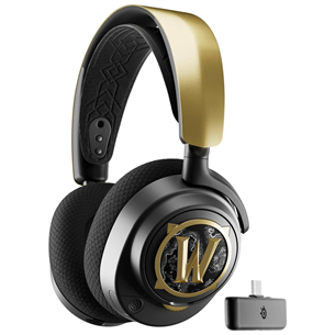 Steelseries Arctis Nova 7: World of Warcraft Edition, must/kuld - Juhtmevaba peakomplekt