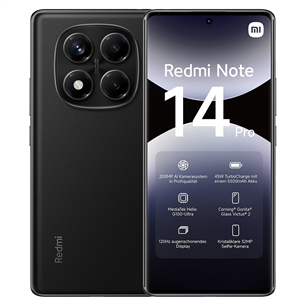 Xiaomi Redmi Note 14 Pro, 8 GB, 256 GB, midnight black - Smartphone 60482