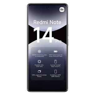 Xiaomi Redmi Note 14 Pro, 8 ГБ, 256 ГБ, черный - Смартфон