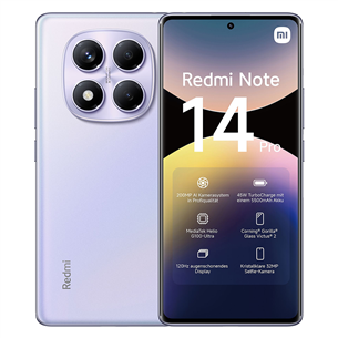 Xiaomi Redmi Note 14 Pro, 8 ГБ, 256 ГБ, сиреневый - Смартфон 61373