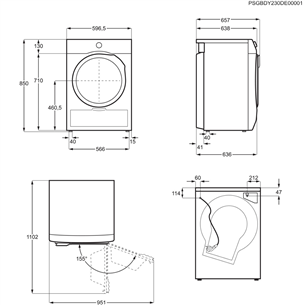 AEG 8000 Seeria AbsoluteCare, 8 kg, sügavus 63.6 cm - Pesukuivati