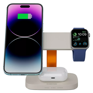 Canyon WCS-310, light grey/orange - Wireless Charging Dock