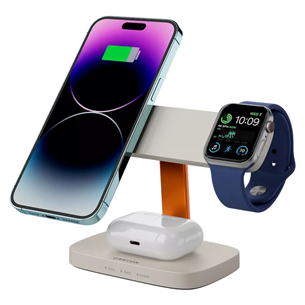 Canyon WCS-310, light grey/orange - Wireless Charging Dock