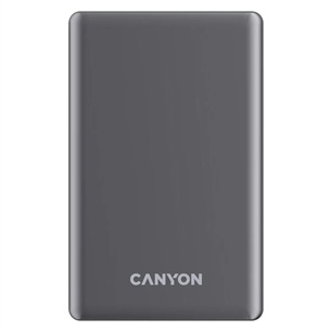 Canyon OnCharge 505 Slim Magsafe, 5000 mAh, wireless charging, USB-C, dark gray - Powerbank