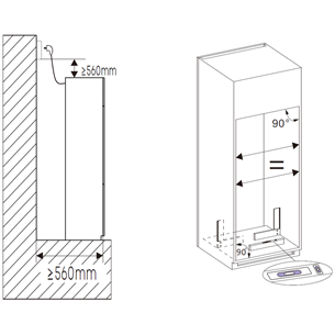 Hisense, NoFrost, 235 L, height 178 cm - Built-in Freezer