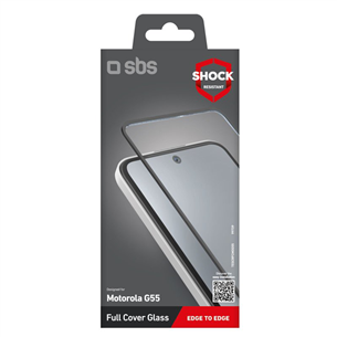 SBS Full Cover Glass, Motorola G55, прозрачный - Защита для экрана