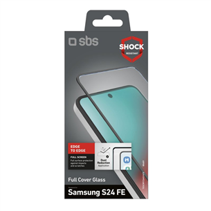 SBS Full Cover Glass, Samsung S24FE/A36/A56, läbipaistev - Ekraanikaitseklaas