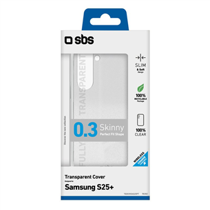 SBS Skinny Cover, Samsung S25+, läbipaistev - Ümbris