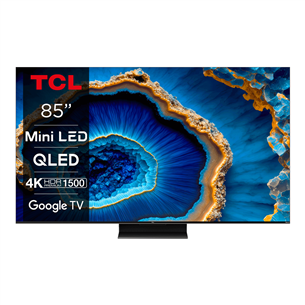 TCL C805, 85'', 4K UHD, Mini-LED, tumehall - Teler 85C805