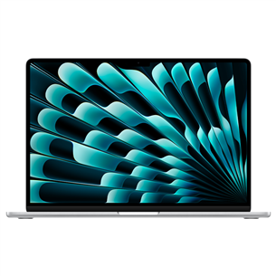 Apple MacBook Air 15 (2025), M4, 10C/10C, 16 GB, 256 GB, ENG, hõbe - Sülearvuti MW1G3ZE/A