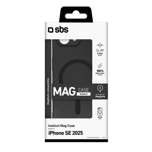 SBS Instinct Mag, iPhone 16e, черный - Чехол