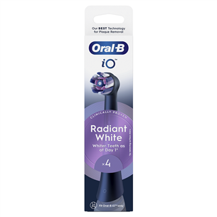 Braun Oral-B Radiant White, 4 tk, must - Lisaharjad