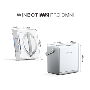 Ecovacs Winbot W2 Pro Omni, valge - Aknapesurobot