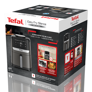 Tefal Easy Fry Silence, 1670 Вт, 5 л, серый - Аэрогриль