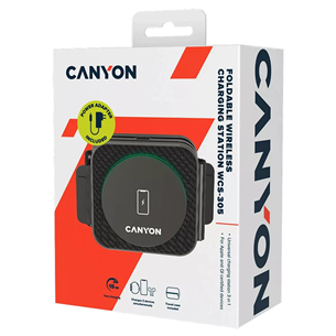 Canyon WS-305 3-in-1, must - Juhtmevaba laadija