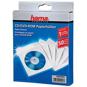 Hama, 50 шт. - Бумажные конверты для CD/DVD 00049994