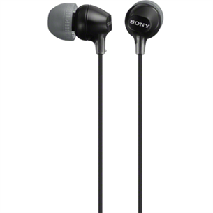Sony EX15LP, must - Kõrvasisesed kõrvaklapid MDREX15LPB.AE